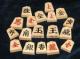 【Hidetchi's YouTube Pieces】 Carved Chinese-tsuge Pieces by Master Yamagami (1-kanji, red promotion)