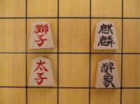 Written Kaede Chu-shogi Pieces